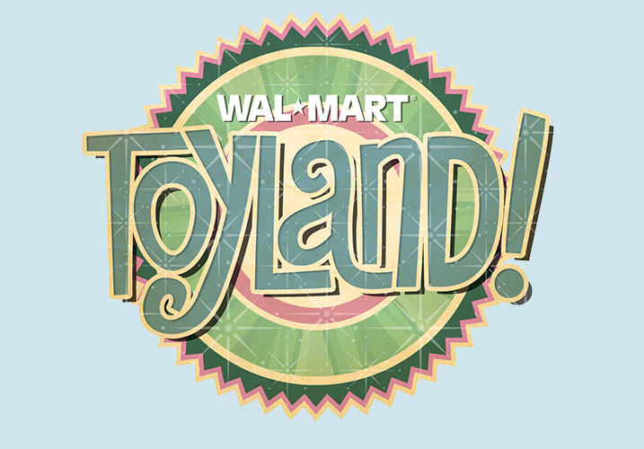 A logo for the toy store wal-mart toyland.