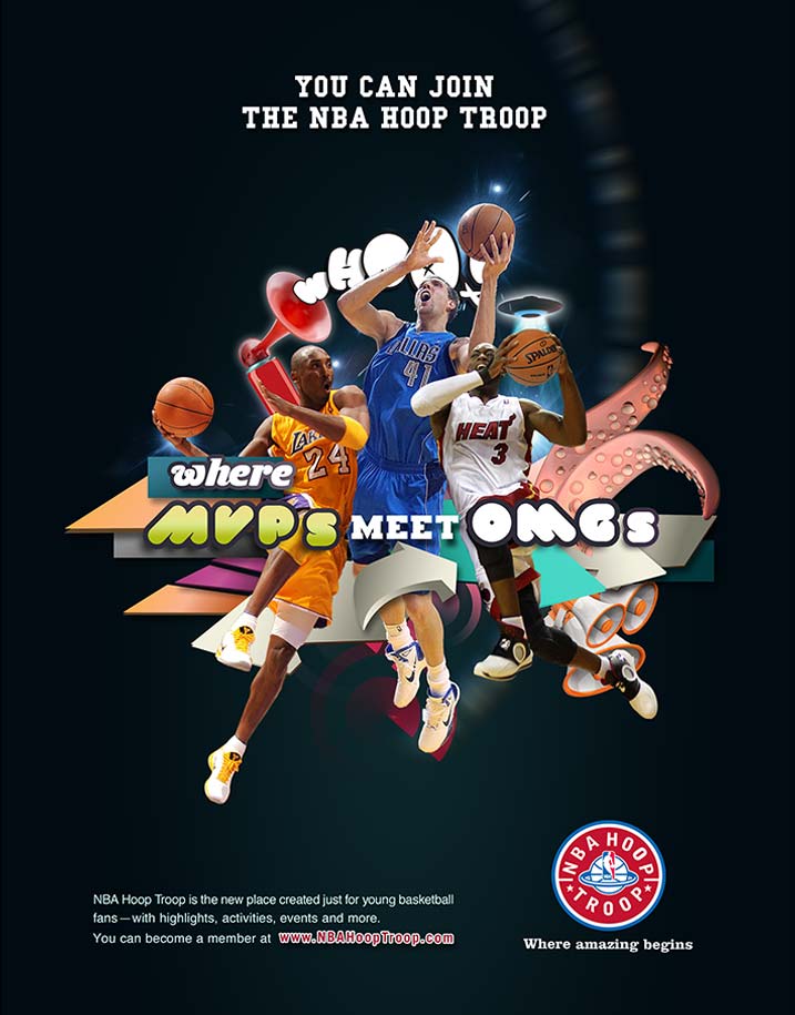 A poster of the nba hoop troop