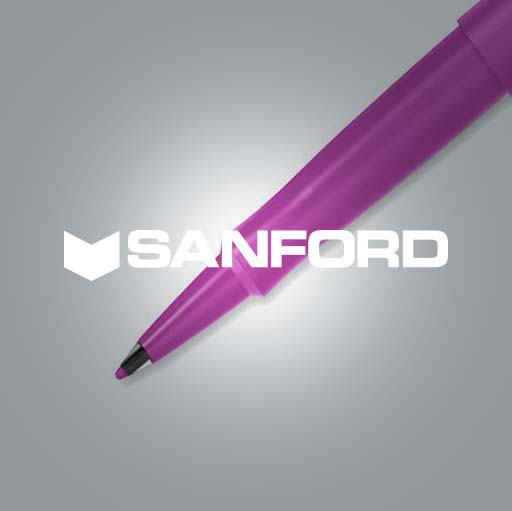 Sanford pen with purple ink and black tip