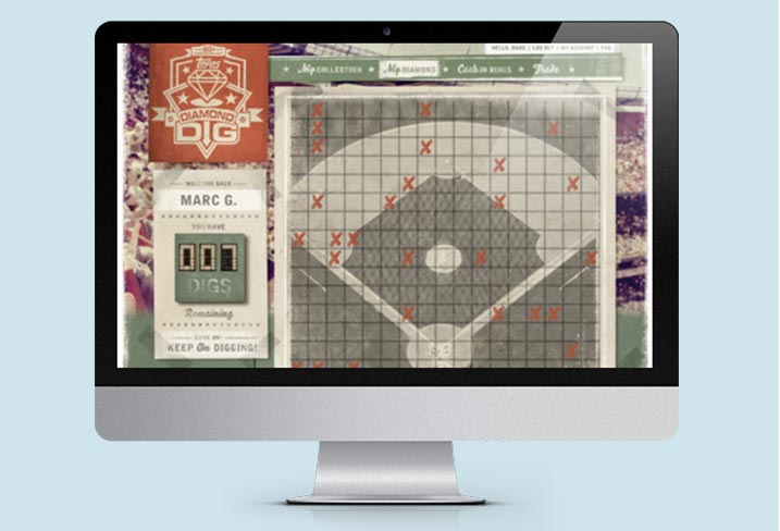 A computer screen with a baseball field on it.