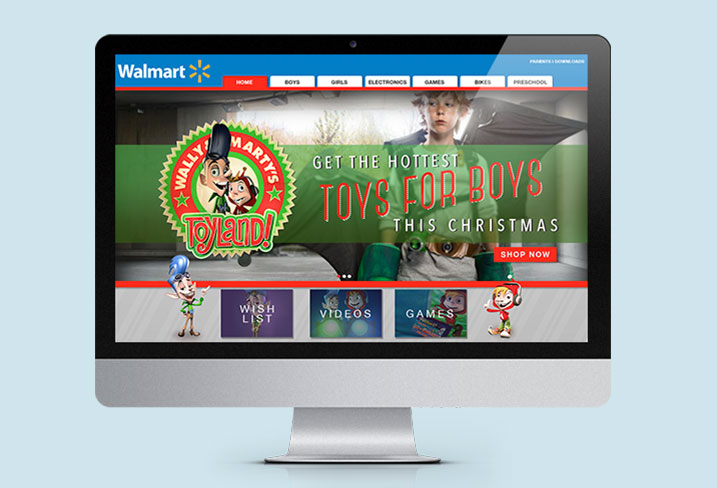 A computer screen with the walmart website on it.
