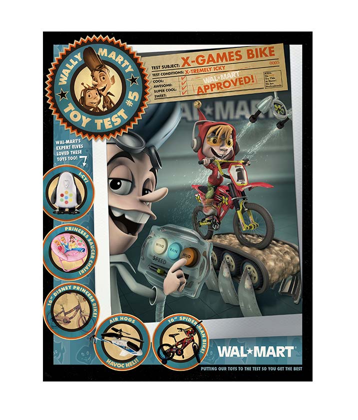 A poster of the toy store wal-mart.