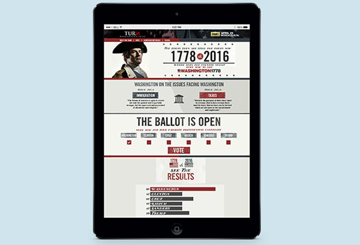 A tablet with the pages of an election ballot.